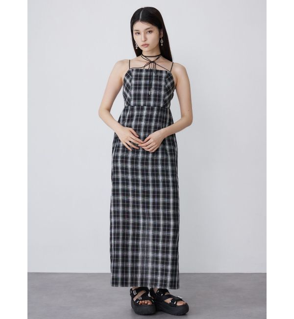 MURUA「2WAYチェックキャミワンピース」|ワンピース|