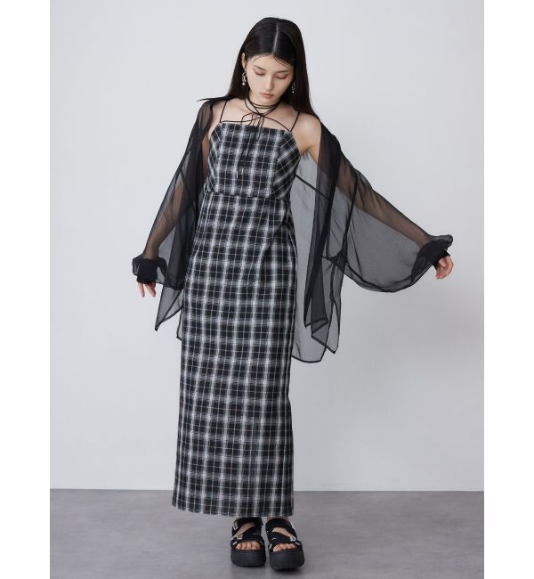 MURUA「2WAYチェックキャミワンピース」|ワンピース|