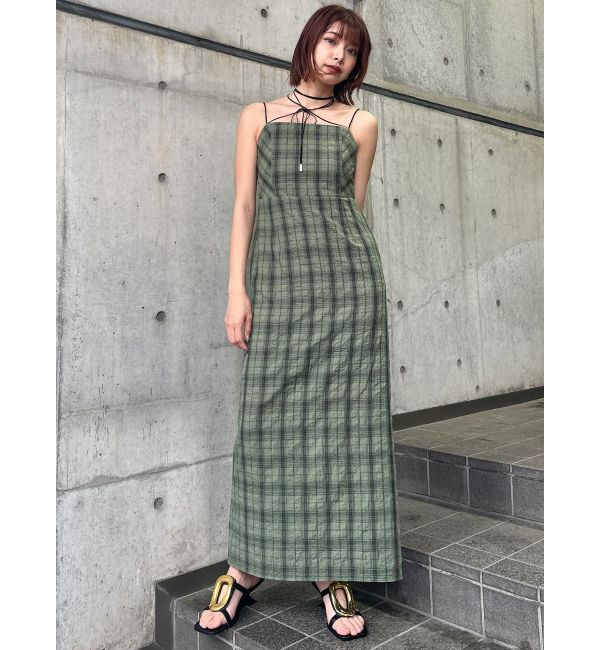MURUA「2WAYチェックキャミワンピース」|ワンピース|