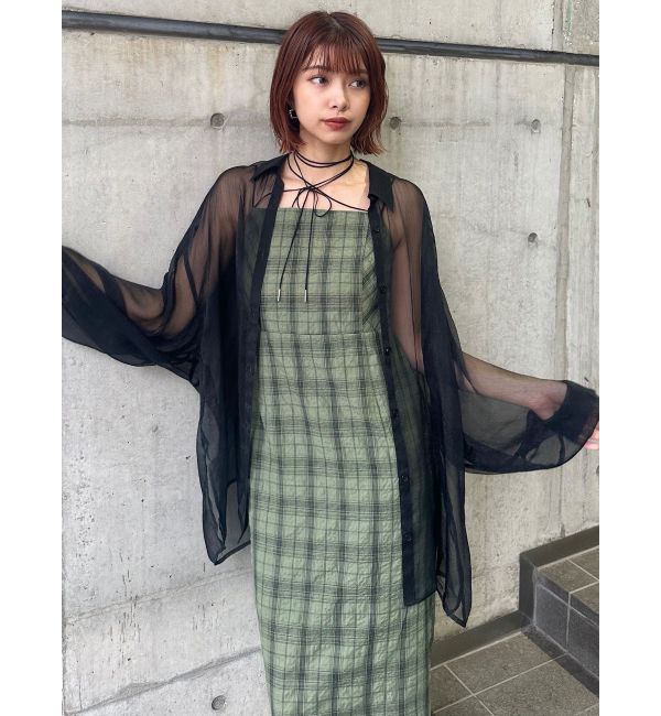 MURUA「2WAYチェックキャミワンピース」|ワンピース|