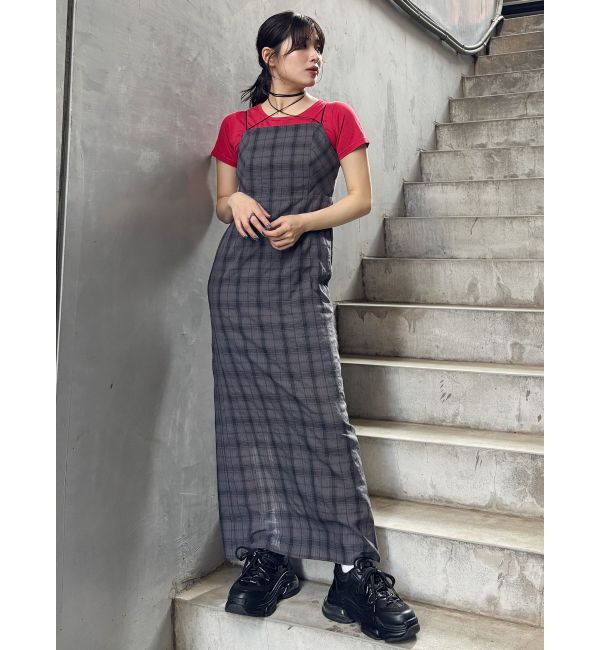 MURUA「2WAYチェックキャミワンピース」|ワンピース|