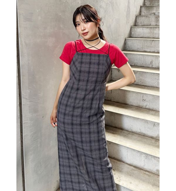 MURUA「2WAYチェックキャミワンピース」|ワンピース|