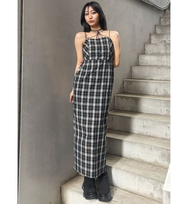 MURUA「2WAYチェックキャミワンピース」|ワンピース|
