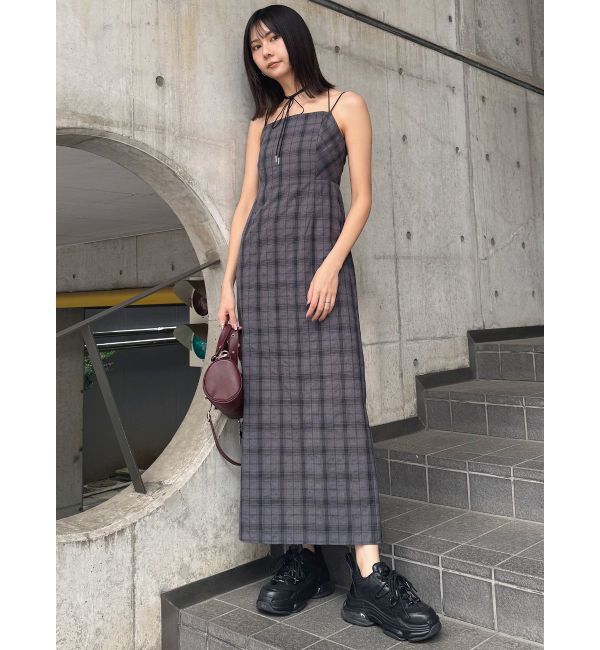 MURUA「2WAYチェックキャミワンピース」|ワンピース|
