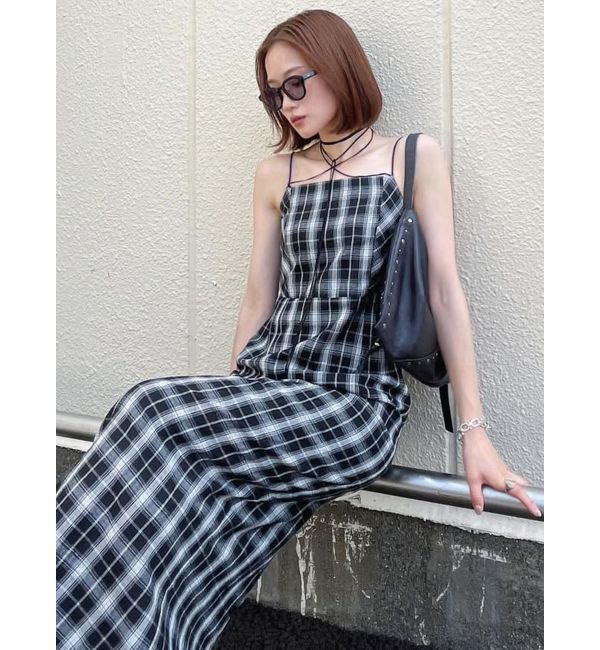 MURUA「2WAYチェックキャミワンピース」|ワンピース|