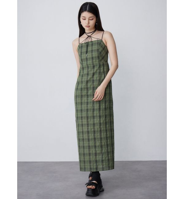 MURUA「2WAYチェックキャミワンピース」|ワンピース|
