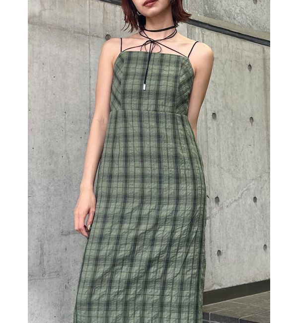 MURUA「2WAYチェックキャミワンピース」|ワンピース|グリーン