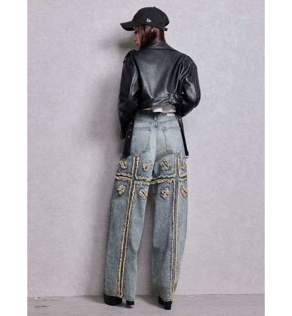 GYDA「Fake leather shortジャケット」|ライダースジャケット|