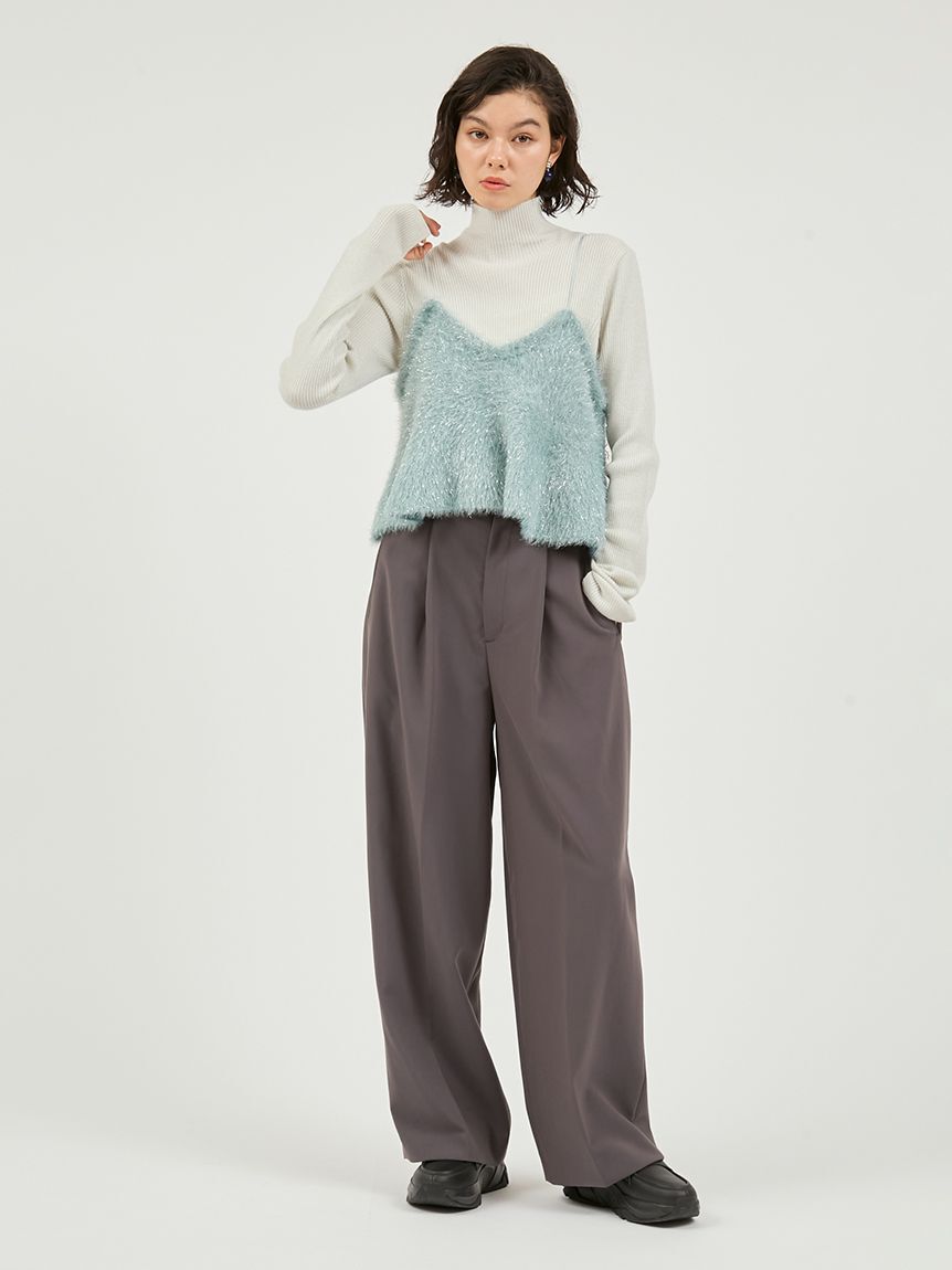 emmi atelier「フェザーラメニットビスチェ」|ニット・セーター|