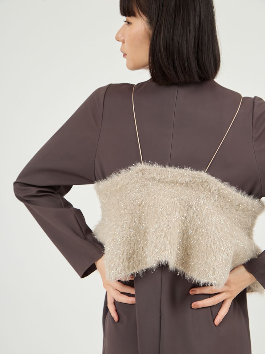 emmi atelier「フェザーラメニットビスチェ」|ニット・セーター|