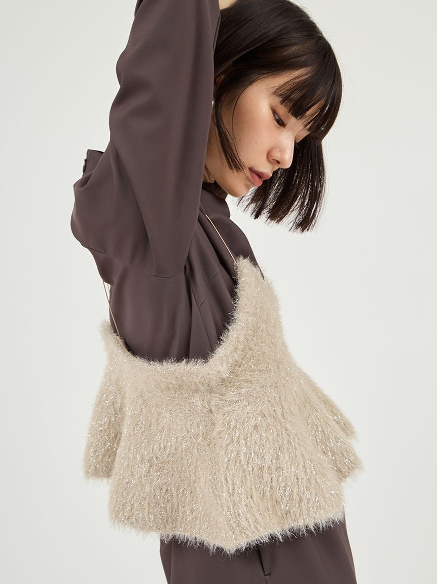 emmi atelier「フェザーラメニットビスチェ」|ニット・セーター|