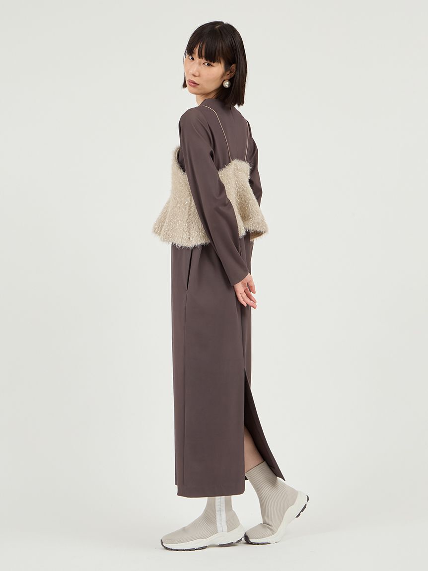 emmi atelier「フェザーラメニットビスチェ」|ニット・セーター|