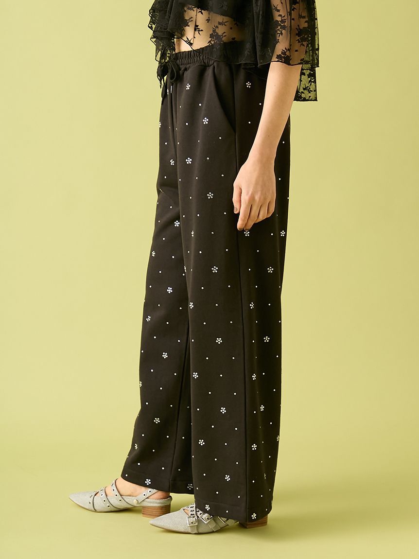 FURFUR「【限定カラー】ビジュー付きスウェットパンツ」|チノ|