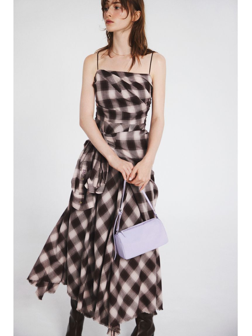 FRAY I.D「オンブレチェックアシメヘムキャミドレス」|ドレス|
