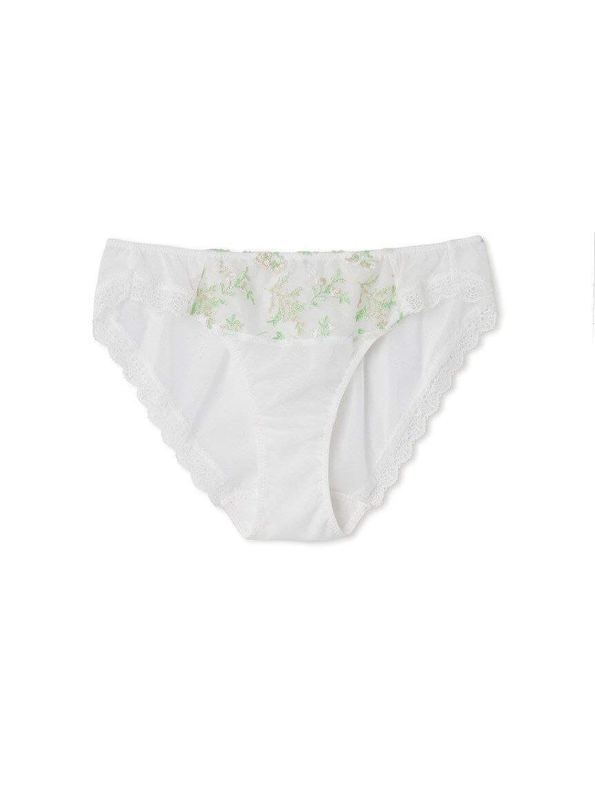 LILY BROWN Lingerie「【LILY BROWN Lingerie】ミモザ エンブロイダリーレース ショーツ」|インナー|WHT