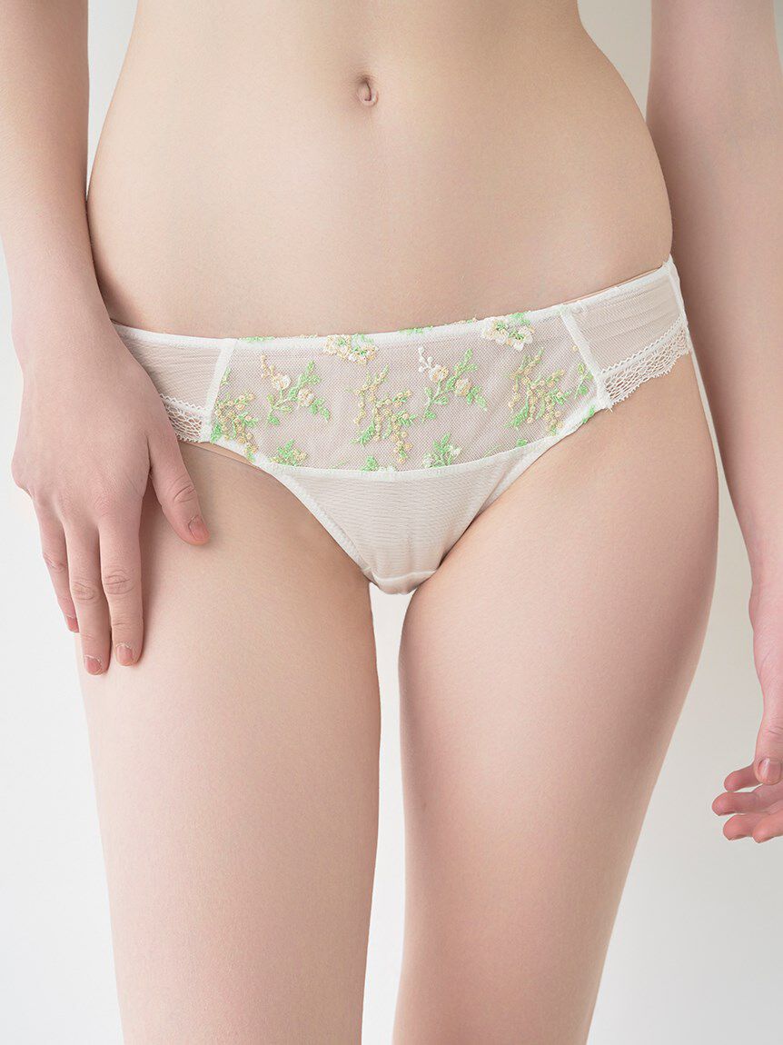 LILY BROWN Lingerie「【LILY BROWN Lingerie】ミモザ エンブロイダリーレース ショーツ」|インナー|