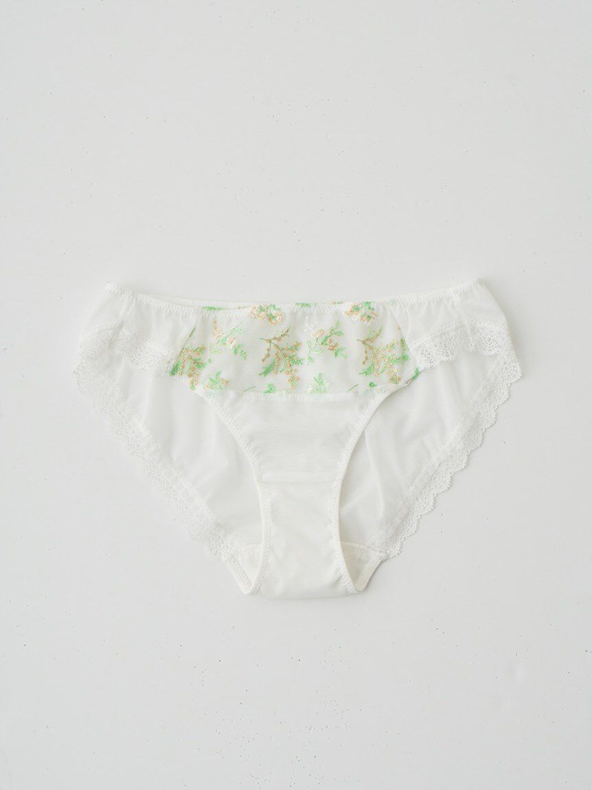 LILY BROWN Lingerie「【LILY BROWN Lingerie】ミモザ エンブロイダリーレース ショーツ」|インナー|