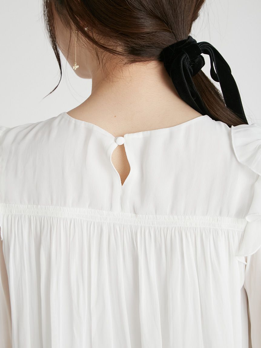 CELFORD「シャーリングギャザー割繊ブラウス」|シャツ・ブラウス|