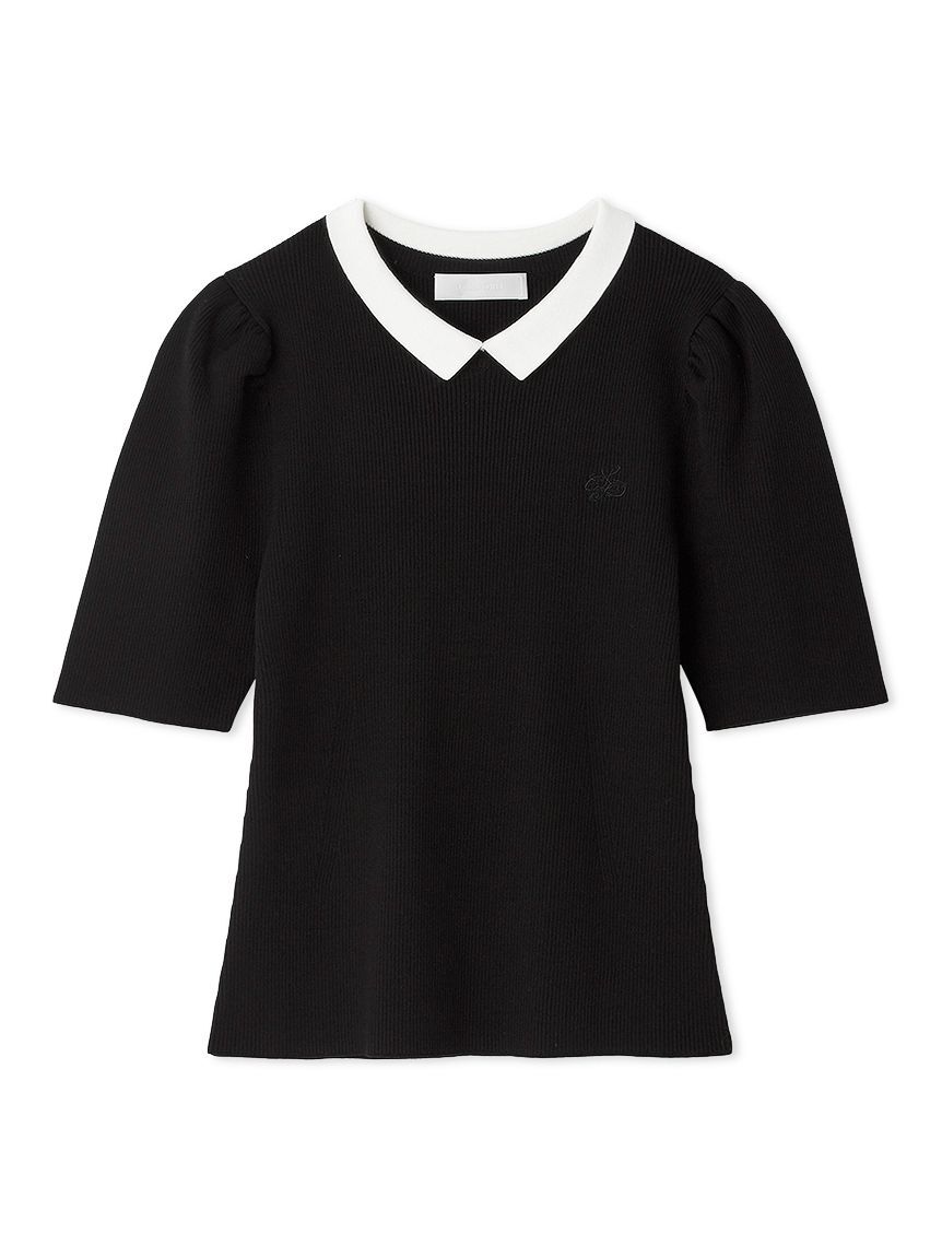 CELFORD「シルクブレンド衿付きニットプルオーバー」|ニット・セーター|BLK