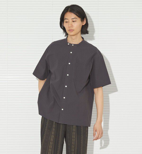 MACKINTOSH PHILOSOPHY「GREY LABEL バンドカラーショートスリーブシャツ」|シャツ・ブラウス|