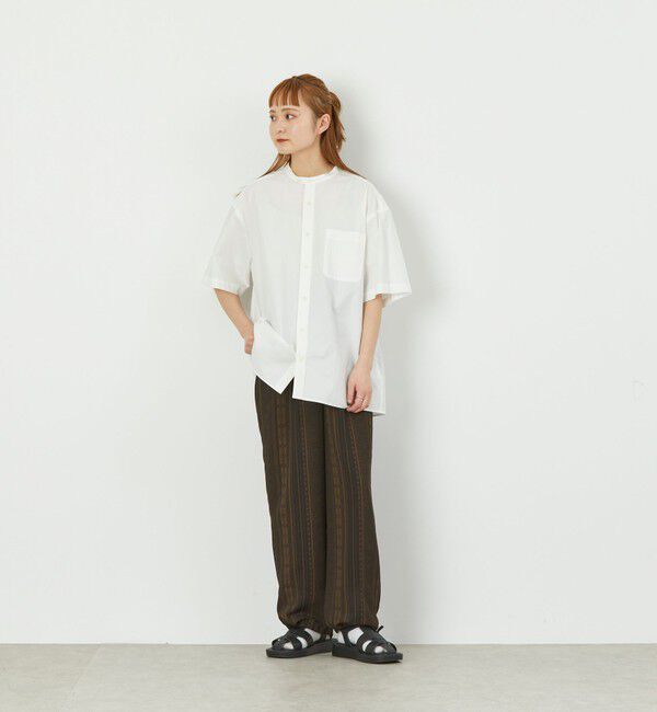 MACKINTOSH PHILOSOPHY「GREY LABEL バンドカラーショートスリーブシャツ」|シャツ・ブラウス|