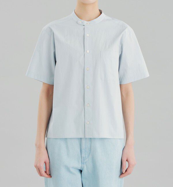 MACKINTOSH PHILOSOPHY「GREY LABEL バンドカラーショートスリーブシャツ」|シャツ・ブラウス|
