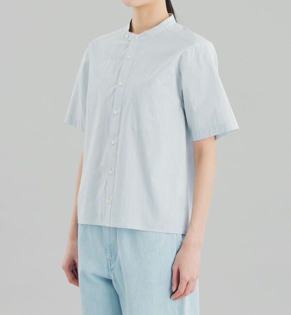 MACKINTOSH PHILOSOPHY「GREY LABEL バンドカラーショートスリーブシャツ」|シャツ・ブラウス|