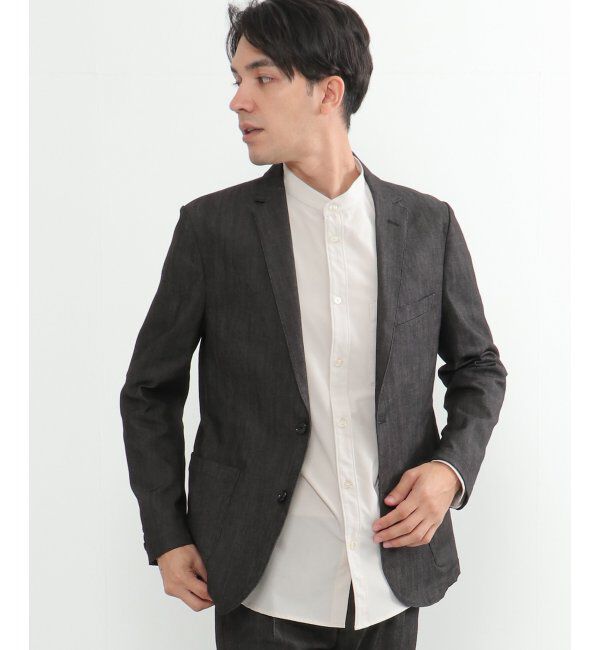 IKKA LOUNGE「デニムライクテーラードジャケット」|テーラードジャケット|ブラック