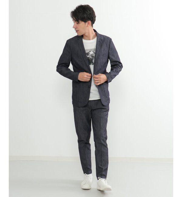 IKKA LOUNGE「デニムライクテーラードジャケット」|テーラードジャケット|