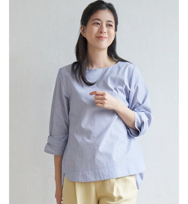 IKKA LOUNGE「袖リボンブラウス」|シャツ・ブラウス|スカイブルー