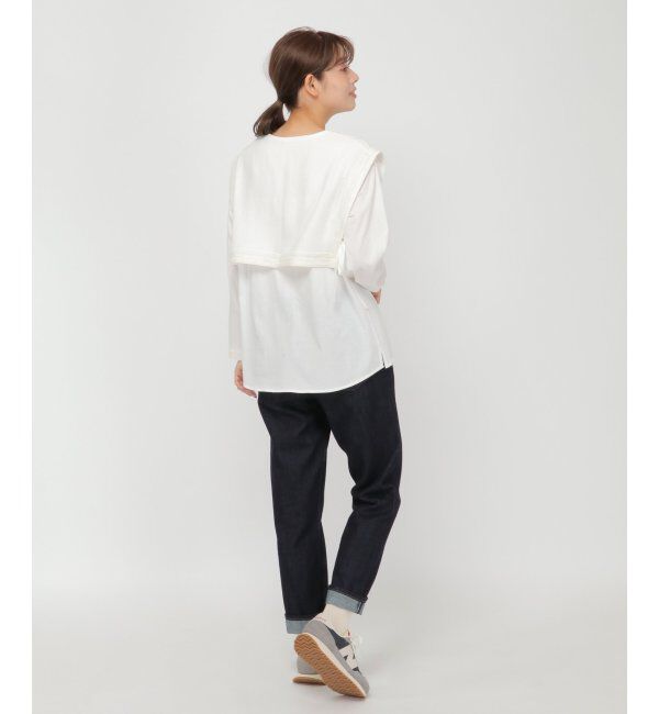 Lbc with Life「つけ襟付き刺繍ロンT」|その他|