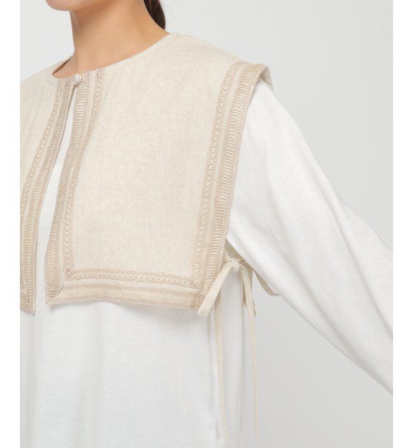 Lbc with Life「つけ襟付き刺繍ロンT」|その他|