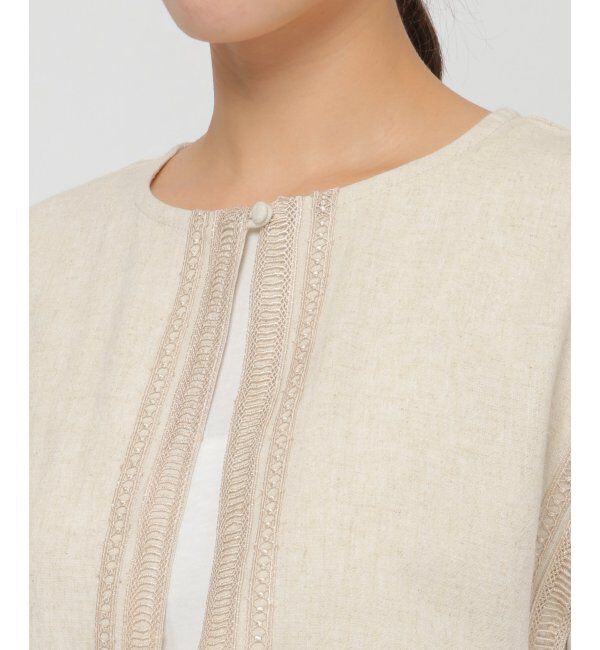 Lbc with Life「つけ襟付き刺繍ロンT」|その他|