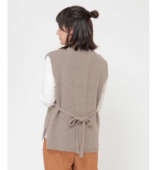 Lbc with Life「ウール混バックシャンリボンベスト」|ニット・セーター|