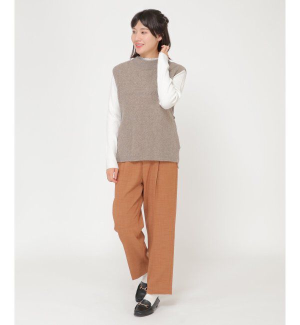 Lbc with Life「ウール混バックシャンリボンベスト」|ニット・セーター|