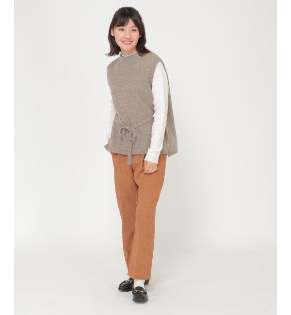 Lbc with Life「ウール混バックシャンリボンベスト」|ニット・セーター|