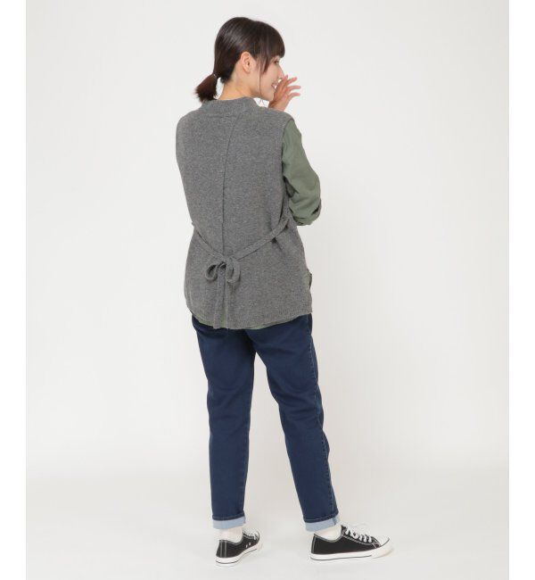 Lbc with Life「ウール混バックシャンリボンベスト」|ニット・セーター|