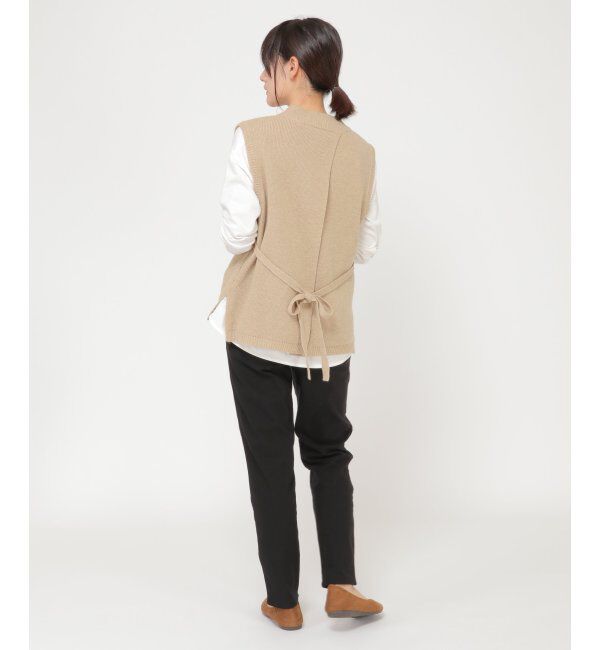 Lbc with Life「ウール混バックシャンリボンベスト」|ニット・セーター|