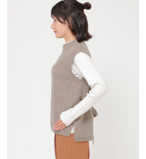 Lbc with Life「ウール混バックシャンリボンベスト」|ニット・セーター|