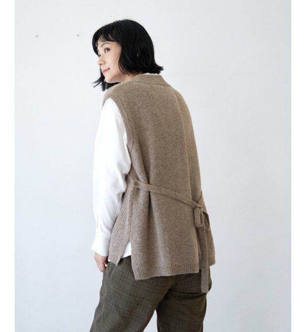 Lbc with Life「ウール混バックシャンリボンベスト」|ニット・セーター|