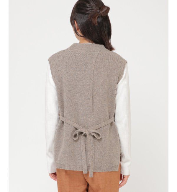 Lbc with Life「ウール混バックシャンリボンベスト」|ニット・セーター|