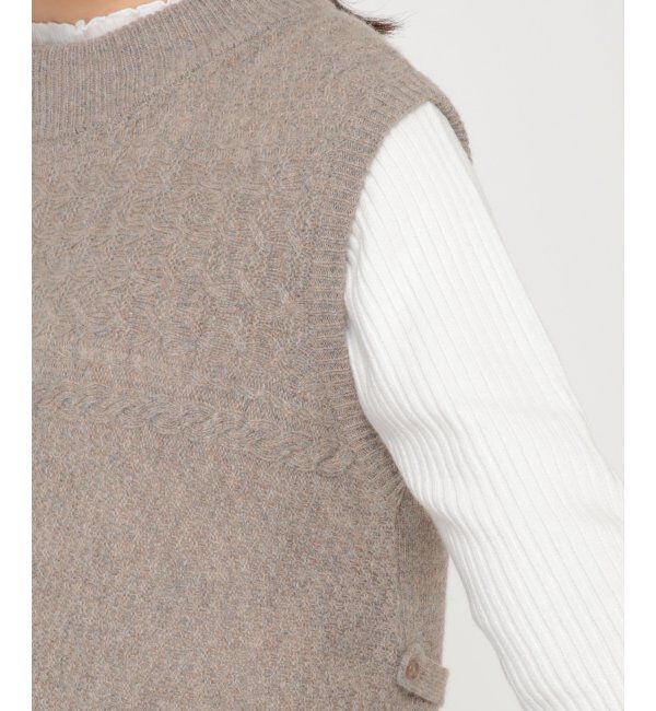 Lbc with Life「ウール混バックシャンリボンベスト」|ニット・セーター|