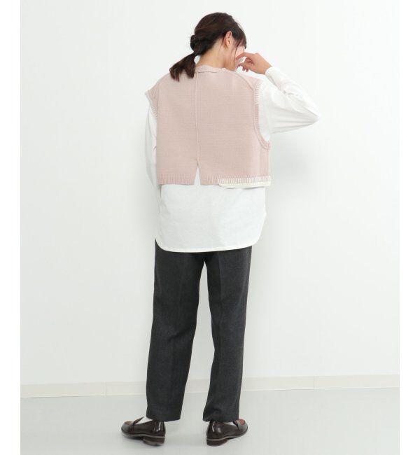 Lbc with Life「アシメハンドステッチニットベスト」|ニット・セーター|