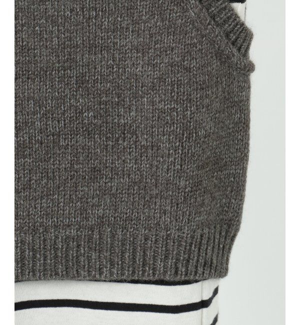 Lbc with Life「アシメハンドステッチニットベスト」|ニット・セーター|