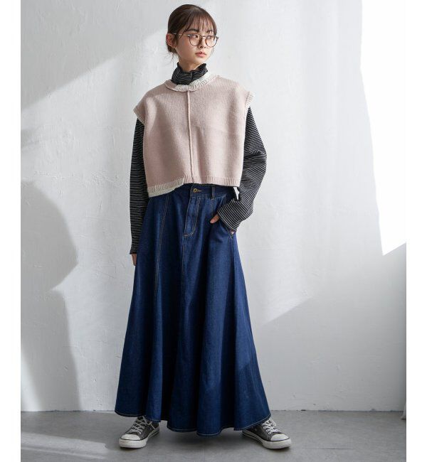 Lbc with Life「アシメハンドステッチニットベスト」|ニット・セーター|