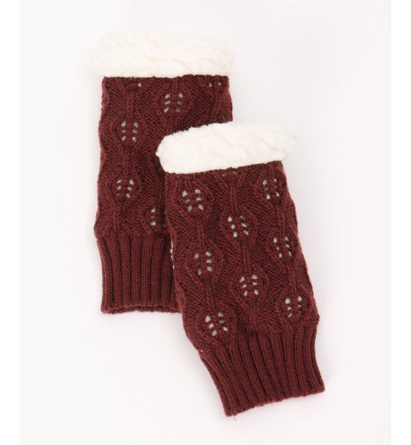 Lbc with Life「木の葉柄ハンドウォーマー」|手袋|