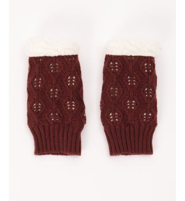 Lbc with Life「木の葉柄ハンドウォーマー」|手袋|