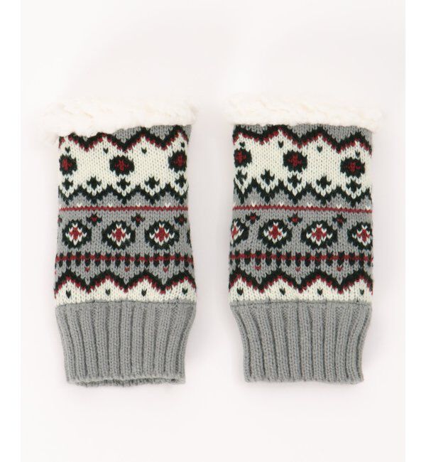 Lbc with Life「ノルディック柄ハンドウォーマー」|手袋|