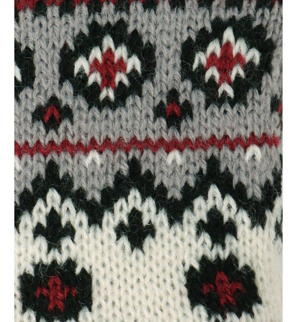 Lbc with Life「ノルディック柄ハンドウォーマー」|手袋|