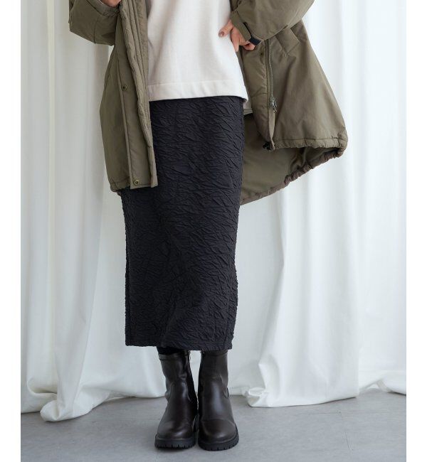 Lbc with Life「フクレジャカードIラインスカート」|スカート|